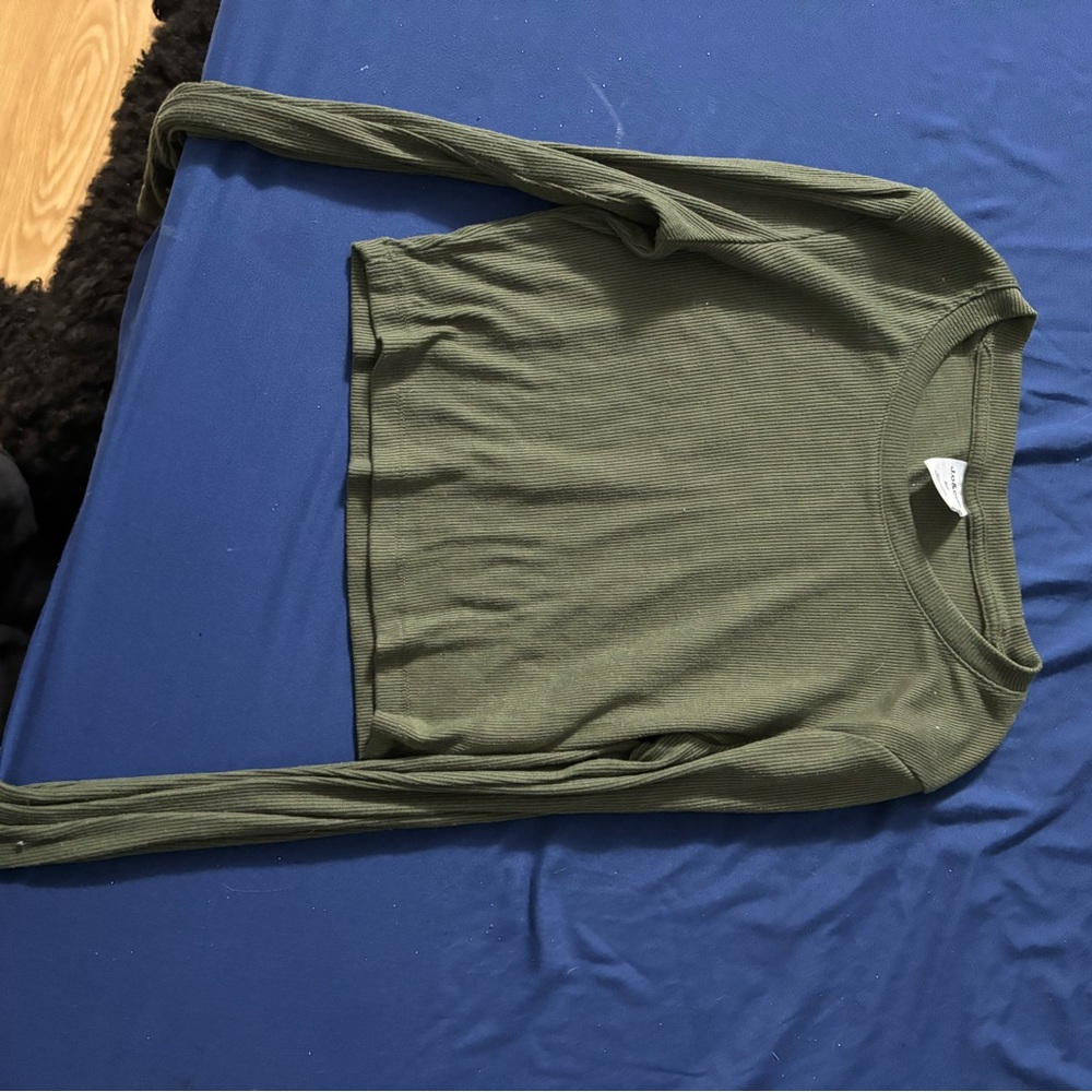 Olive Green Long Sleeve Women's Top